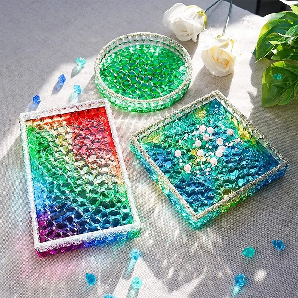 Ashtray Glass Crystal Texture  - Coaster Mold Round 评论和价格