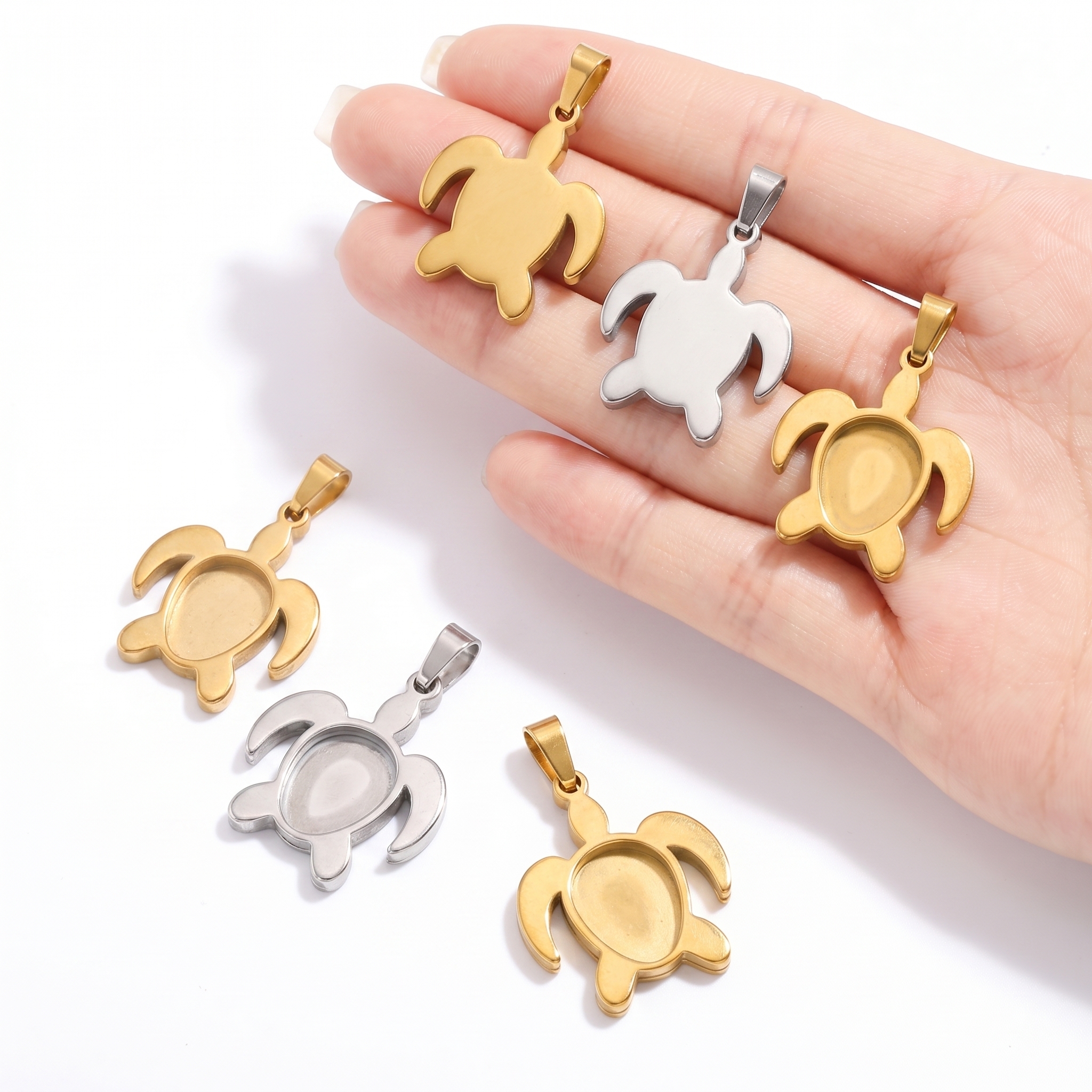 5pcs Stainless Steel Turtle Pe - Resin Craft Projects 评论和价格