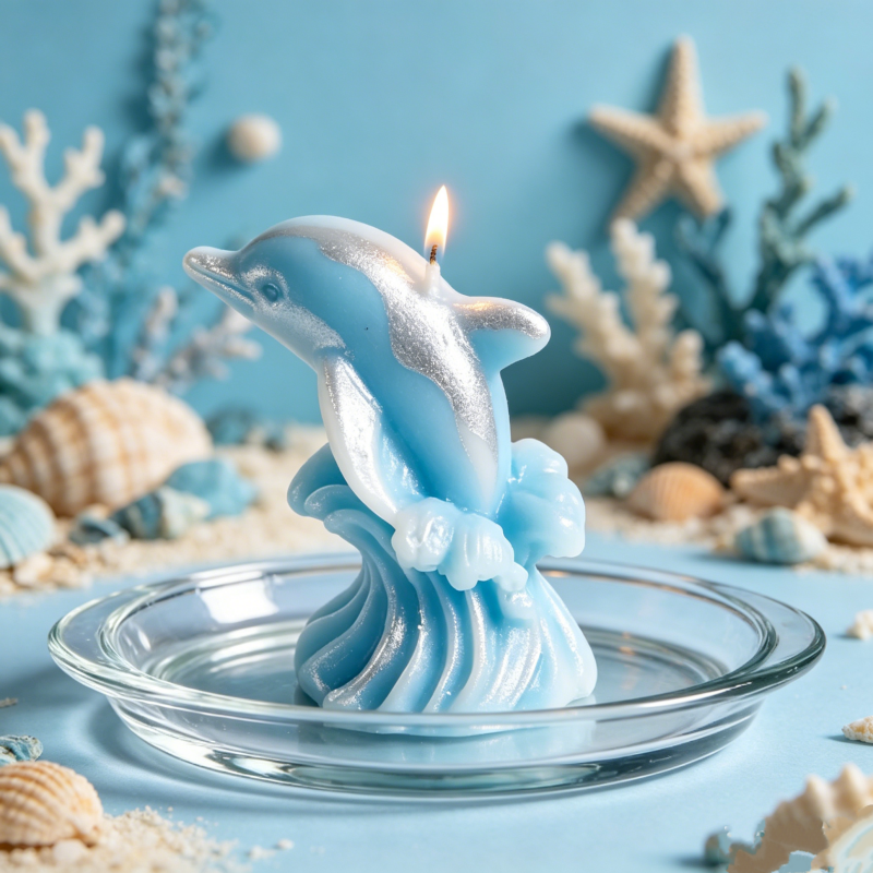 3D Whale & Dolphin with Wave S - Resin Ocean Wave Mold 评论和价格