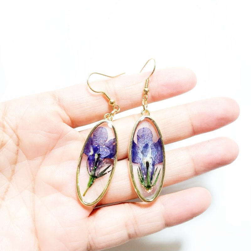 Dried Flower Earrings Heart Re - Dried Flower Bulk 评论和价格