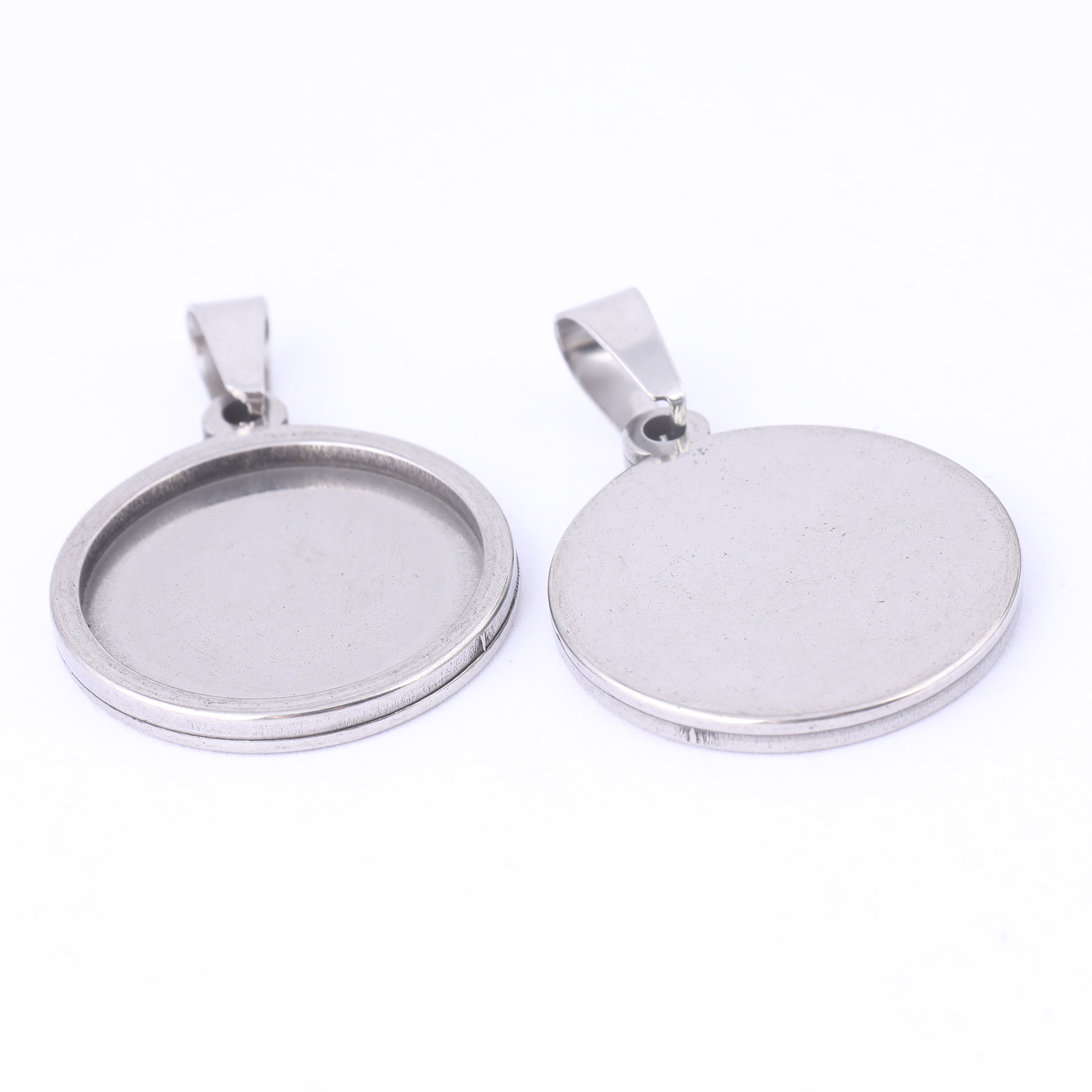 5pcs Stainless Steel 16mm 18mm - Bezels Set Pendant 评论和价格